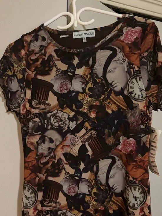 Almost Famous Multi-Color Printed Mini Dress - Picture 6 of 6